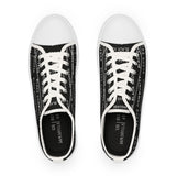 BLACK MAGIC WHITE LETTERS LOW-TOP SNEAKERS WHITE-SOLE