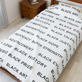 BLACK MAGIC - BLACK LETTERS PLUSH BLANKET