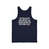 GIVE YOUR LOVE UNISEX TANK TOP