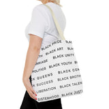 BLACK MAGIC - BLACK LETTERS TOTE BAG