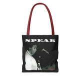 SPEAK - WHITE TOTE BAG