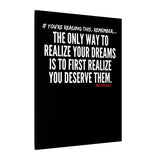 REALIZE YOUR DREAMS CANVAS ART
