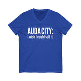 Audacity_white UNISEX V-NECK T-SHIRT