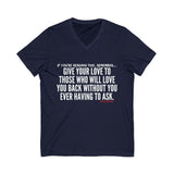 GIVE YOUR LOVE UNISEX V-NECK T-SHIRTS