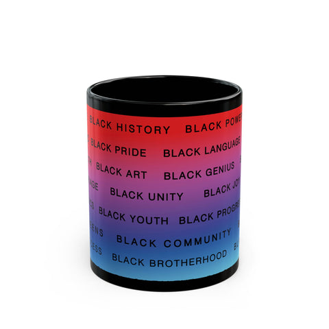 BLACK MAGIC RAINBOW BLACK CERAMIC BLACK MUG 150Z