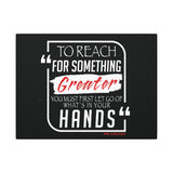 REACH FOR SOMETHING - WHITE RED CANVAS ART