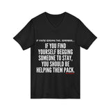 HELP THEM PACK UNISEX V-NECK T-SHIRT