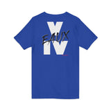 V EAUX IV - WHITE W/ BLACK EAUX UNISEX V-NECK T-SHIRT