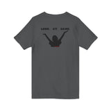 LOOK AT GAWD WHITE UNISEX V-NECK T-SHIRTS