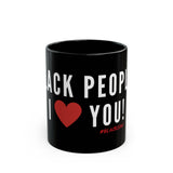 BLACKITY BLACK - WHITE CERAMIC MUG - BLACK 11OZ