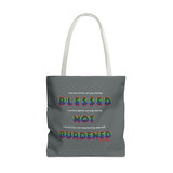 BLACK QUEER RAINBOW TOTE BAG