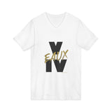 V EAUX IV- BLACK W/ GOLD EAUX UNISEX V- NECK T-SHIRT