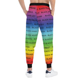 BLACK MAGIC RAINBOW BLACK ATHLECTIC JOGGERS