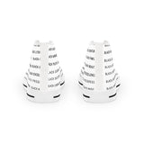BLACK MAGIC - BLACK LETTERS HI-TOP WHITE SNEAKERS SOLE