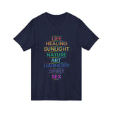 MEANING OF PRIDE UNISEX V-NECK T-SHIRTS