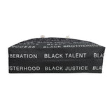 BLACK MAGIC WHITE LETTERS WEEKENDER BAG