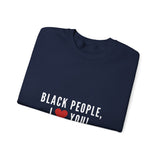 BLACKITY BLACK - WHITE UNISEX SWEAT SHIRT