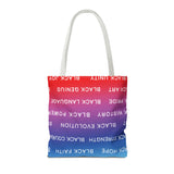BLACK MAGIC RAINBOW WHITE  TOTE BAG