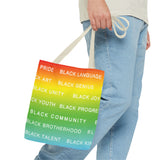 BLACK MAGIC RAINBOW WHITE  TOTE BAG