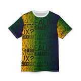 EAUX BLACK ON MARDI GRAS AOP UNISEX T-SHIRT