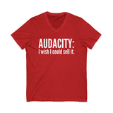 Audacity_white UNISEX V-NECK T-SHIRT