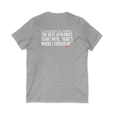BEST APOLOGIES UNISEX V-NECK T-SHIRT