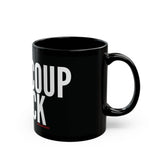BEAUCOUP BLACK - WHITE CERAMIC MUG - BLACK 11OZ