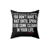 SPRING CLEANING THROW PILLOW