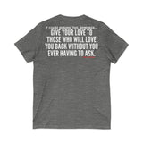 GIVE YOUR LOVE UNISEX V-NECK T-SHIRTS