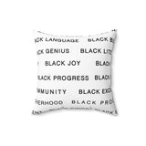 BLACK MAGIC - BLACK LETTERS THROW PILLOW