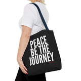 PEACE BE THE JOURNEY WHITE TOTE BAG