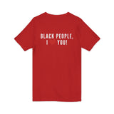 BLACKITY BLACK - WHITE UNISEX V-NECK T-SHIRT