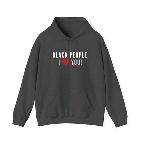 BLACKITY BLACK - WHITE UNISEX HOODIE