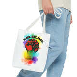 BLACK GAY PROUD FIST TOTE BAG