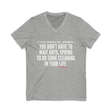 SPRING CLEANING UNISEX V-NECK T-SHIRT