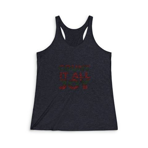 COUNT IT ALL JOY-RBG RACERBACK TANK TOP