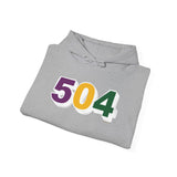 504 Bold Retro Hoodie — Colorblock Streetwear Pullover