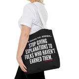 EXPLANATION TOTE BAG