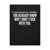 YOU ALREADY KNOW CANVAS ART