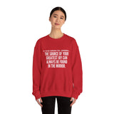 JOY IN THE MIRROR UNISEX SWEATSHIRT
