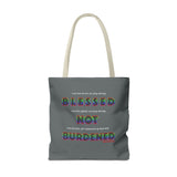 BLACK QUEER RAINBOW TOTE BAG