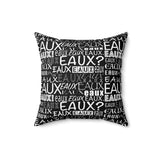 EAUX WHITE THROW PILLOW