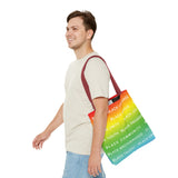 BLACK MAGIC RAINBOW WHITE  TOTE BAG