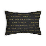 BLACK MAGIC - BLACK GOLD LUMBAR PILLOW