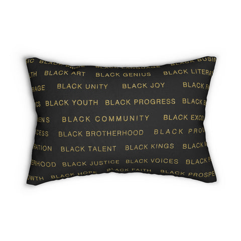 BLACK MAGIC - BLACK GOLD LUMBAR PILLOW