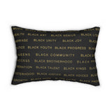 BLACK MAGIC - BLACK GOLD LUMBAR PILLOW