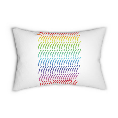 BIIIIIITCH RAINBOW LUMBAR PILLOW
