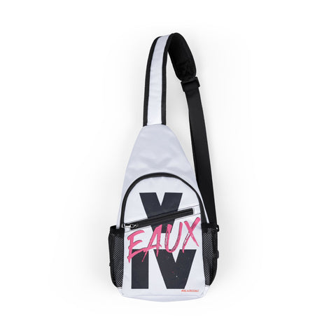 V EAUX IV - BLACK W/ PINK EAUX SLING BAG