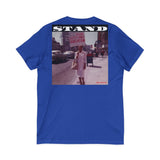 STAND - WHITE UNISEX V-NECK T-SHIRT