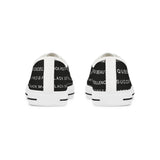 BLACK MAGIC WHITE LETTERS LOW-TOP SNEAKERS WHITE-SOLE
